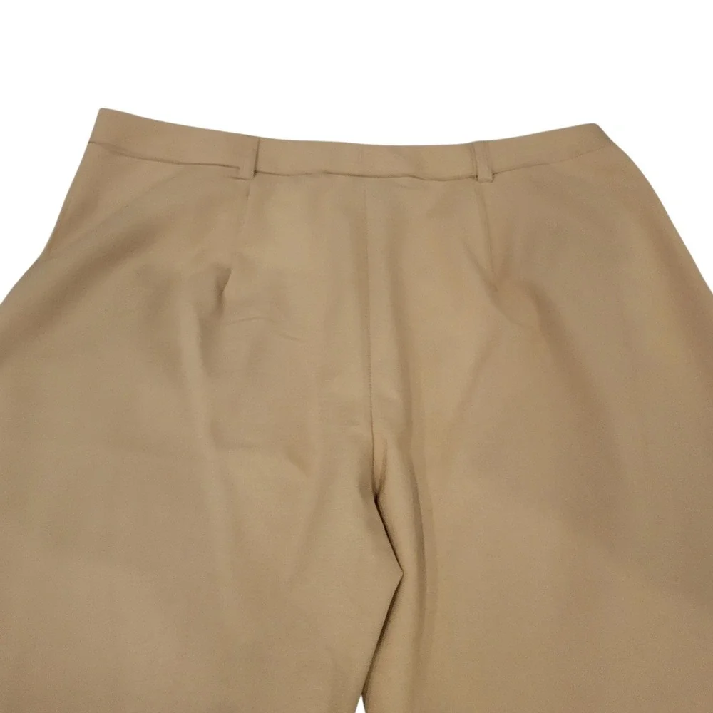 Allan Waller Beige Wide Leg Trousers Pants Women Size‎ 12 Made in Italy I 382